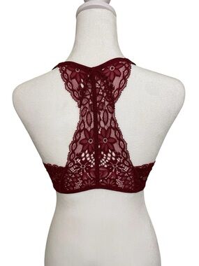 Beautiful AUDEN Lace Bra in Deep Burgundy, size 34B. EUC.
